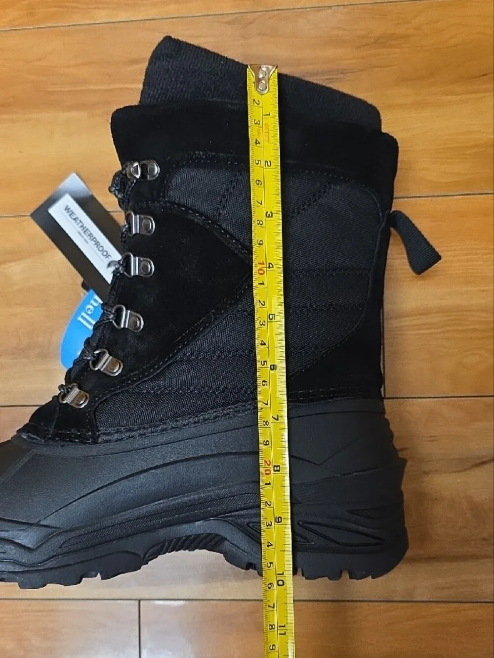 NIB Weatherproof Badger II Waterproof Winter Snow Boots Men's Black Size 9M